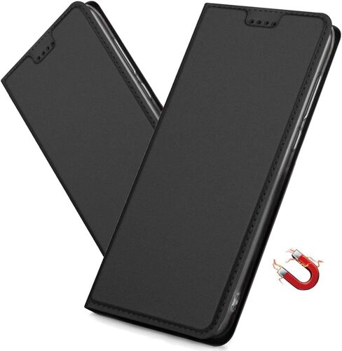 Coque Pour Sony Xperia 10 Plus Housse, Etui A Rabat Avec Carte Fentes, Fermeture Magnetique, Antichoc Ultra Mince Protection Case Pour Sony Xperia 10 Plus. Dt Black