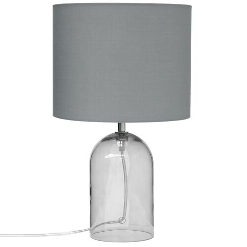 Lampe À Poser En Verre Transparent/Gris Devoll