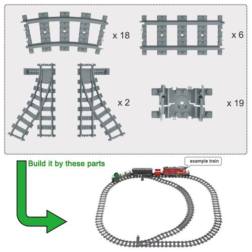 Voies Ferrées - Blocs De Construction Lumineux Led, Fonction Power Expert Pour Train Émeraude 10194, Ensemble City Moc Série Diy, Jouets Pour Cadeaux
