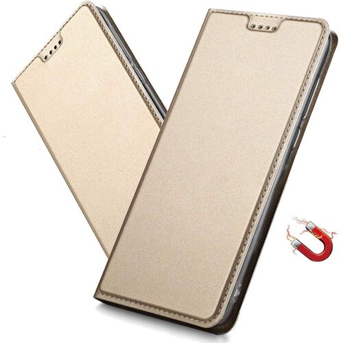 Coque Pour Huawei P Smart Plus 2019 Housse, Etui A Rabat Avec Carte Fentes, Fermeture Magnetique, Antichoc Ultra Mince Protection Case Pour Huawei P Smart+ 2019 / Honor 20 Lite. Dt Gold