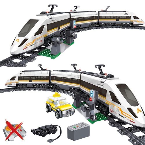 Pas De Boîte Originale - Blocs De Construction Technique, 641 Pièces, Train, Locomotive Électrique, Jouets Pour Enfants, Cadeau Pour Garçons
