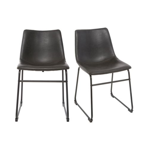 Chaises Industrielles Noires (Lot De 2) New Rock
