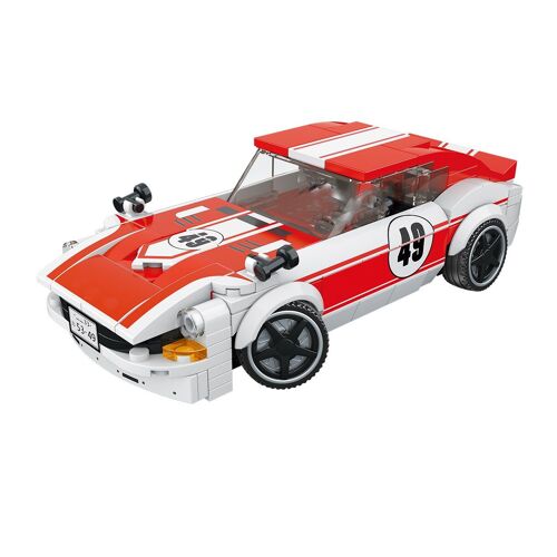 Jaune - Blocs De Construction De Voitures De Course En Briques, Champions De La Vitesse, Modèle De Voiture De Course, Jouets À Collectionner Pour Enfants, 2021