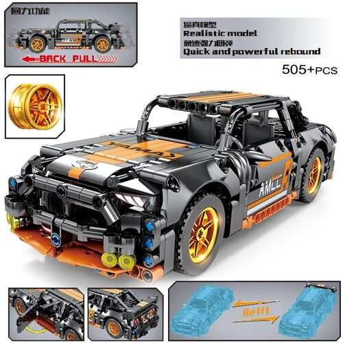 Pas De Boîte - Voiture De Course De Ville Classique Avec Blocs De Construction, Modèle De Véhicule De Haute Technologie, Jouet Pour Enfant, Assemblage De Briques, Cadeau, 505 Pièces