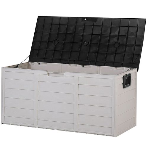 Coffre De Jardin Beige Et Noir 112 X 50 Cm Locarno