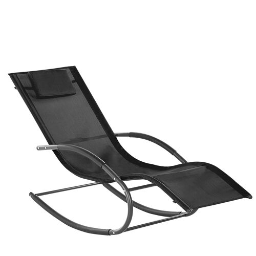 Chaise Longue Métal Noir Carano Ii