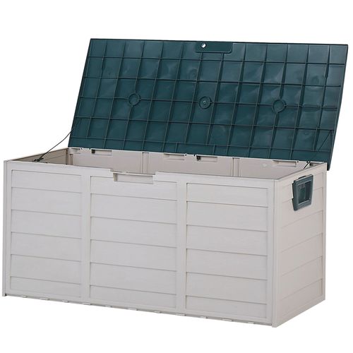 Coffre De Jardin Beige Et Vert 112 X 50 Cm Locarno