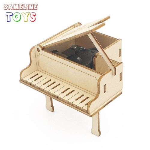 Bois - Kits D'expérimentation Scientifique Faits À La Main, Jouets De Bricolage Pour Enfants, Boîte À Musique De Piano, Puzzle, Jouets Stem Éducatifs Pour La Maison, Fournitures Scolaires