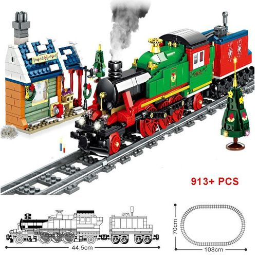 98251 Sans Boîte - Ensemble De Train De Ville Technique, Modèle Classique À Vapeur Électrique, Figurines, Blocs De Construction, Jouets Pour Enfants, 2021