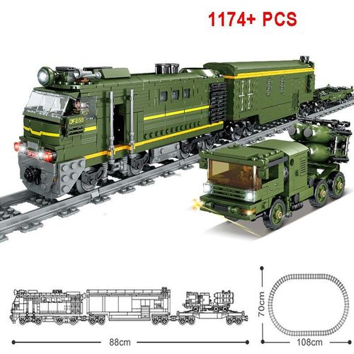 98252 Sans Boîte - Ensemble De Train De Ville Technique, Modèle Classique À Vapeur Électrique, Figurines, Blocs De Construction, Jouets Pour Enfants, 2021