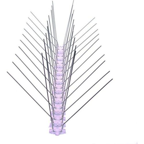 Lot de 4 - Pics Anti Pigeons, Répulsifs Oiseaux - 2 Mètres Linéaire - 40 Pointes en Acier Inoxydable