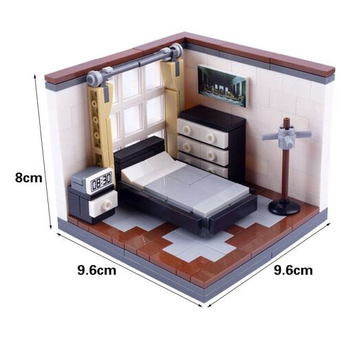 1 Coucher De La Chambre - Pièces De Construction, Blocs De Construction, Salle De Bains, Bureaux, Chambre À Coucher, Accessoires D'église, Modèle De Briques, Jouet Pour Enfants, Cadeau