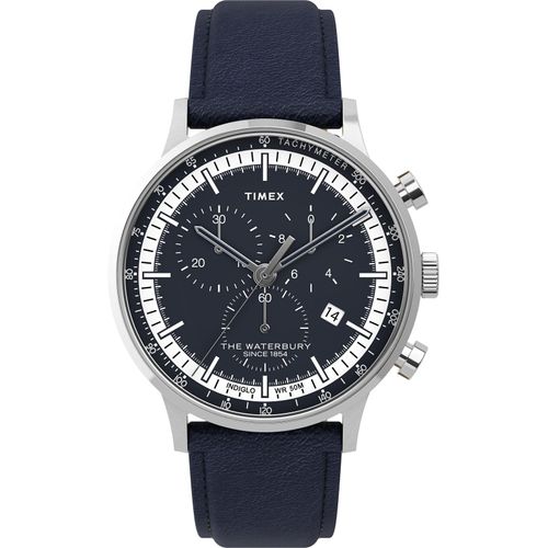 Timex Montre Bleu Chronographe Hommes Waterbury Tw2u04700