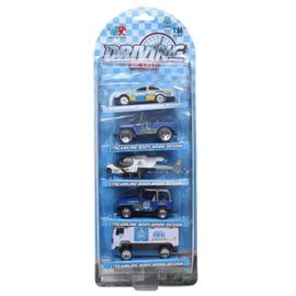 Jouet De 5 Véhicules De Police En Métal