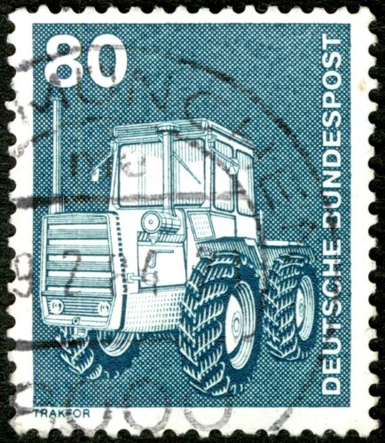Timbre Oblitéré Deutsche Bundespost, Traktor, 80