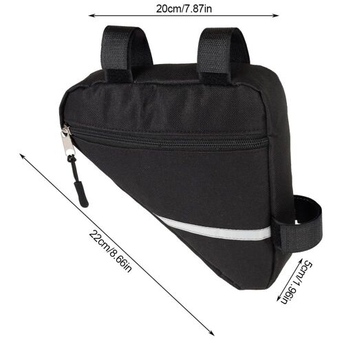 Le Noir - Sacs Triangulaires Étanches Pour Vélo, Sacoches De Cyclisme, Sac De Cadre Avant De Vélo De Montagne, Sacoche De Selle