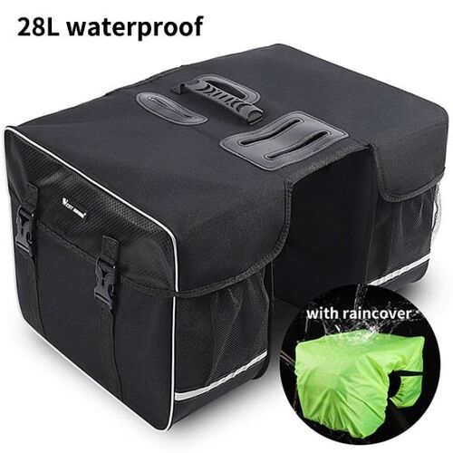 28l Style Imperméable - Sacoches À Vélo Pour Porte-Bagage Arrière, Capacité 25 L, Pour Vtt, Rangement Pour Bicyclette, Sacs De Cyclotouristes