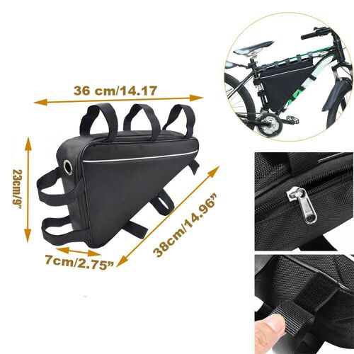 38x36x23x7cm - Sacoche Triangulaire Pour Vélo Tout Terrain, Grande Capacité, Étui Pour Cadre Tubulaire, Rangement De Batterie, Vtt, Plusieurs Tailles, Trousse À Outils, Pièces De Bicyclette
