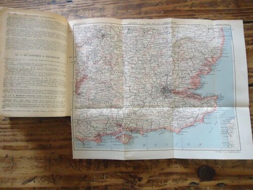 Guides Bleus - Carte Touristique - Plan Angleterre Ecosse Irlande 1934