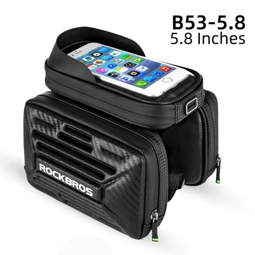 B53-5.8 - Sac Étanche Pour Tube Supérieur De Vélo, Vtt, Cadre De Bicyclette, Tête Avant, Téléphone Portable, Écran Tactile, Sacoche, Accessoires De Vélo