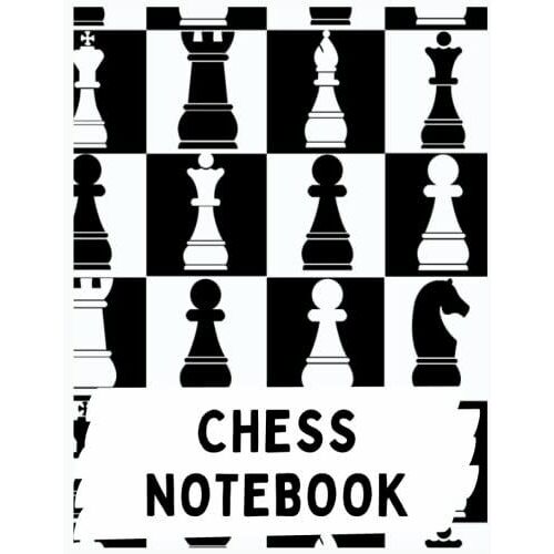 Chess Notebook: Chess Composition Notebook Wide Ruled 8.5x11 Inches, 100 Pages Chess Piece Pattern For School & Home