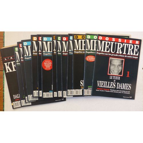 Lot De 14 N° De La Revue Dossier Meurtre (Enquêtes Sur Les Grands Crimes De Notre Temps) (Alp, 1991) Dirigée Par Françoise Detrez (Affaires Criminelles)
