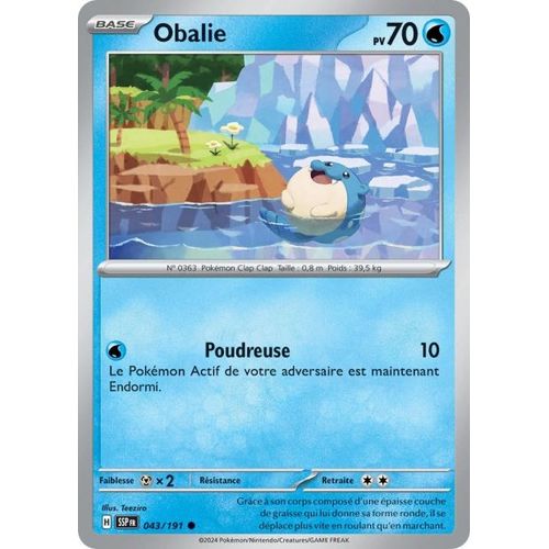 Carte Pokémon - Obalie - 043/191 - Ev8 Etincelles Déferlantes