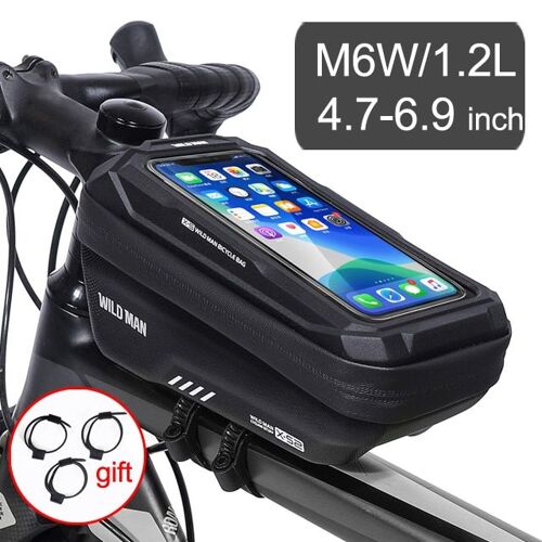 M6w 1.2l - Sac De Vélo Étanche Avec Cadre 1,8 L, Tube Avant, Étui De Téléphone Pour Écran Tactile 7 Pouces, Accessoires