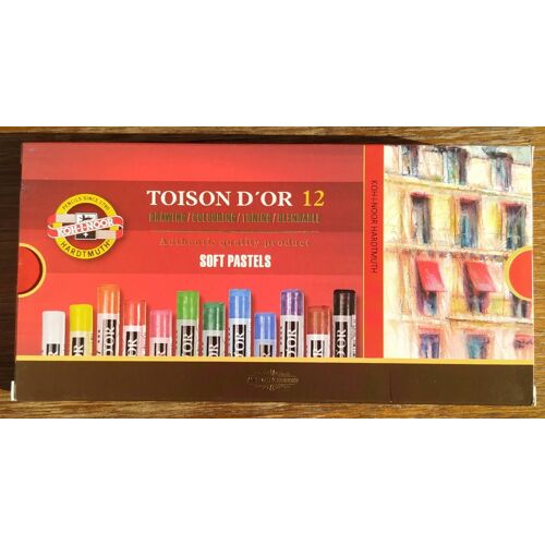 Boite 12 Pastels Sec Couleurs Assorties