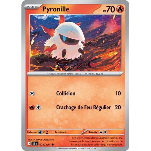 Carte Pokémon - Pyronille - 024/191 - Ev8 Etincelles Déferlantes