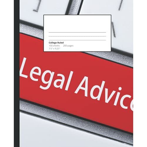 Composition Notebook: Legal Themed College-Ruled 7.5 X 9.25 100 Sheets/200 Pages