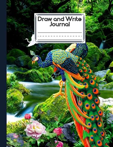 Draw And Write Journal: Peacocks Primary Story Journal, Draw And Write Journal For Kids K-2 Early Primary Story Journal | (8.5" X 11") (Journals For Kids) | By Sven Blum