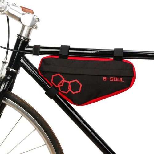 Triangle Rouge - Sac De Vélo Étanche Pour Tube Supérieur Avant, Pochette Triangulaire Pour Vtt, Cyclisme Sur Route, Outils, Support De Cadre, Accessoires De Bicyclette