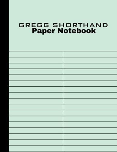 Gregg Shorthand Paper Notebook: Large Steno Ruled Note Taking Composition | 100 Pages | Seafoam Blue