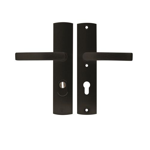 AXA 6665-10-18/72K Curve Plus - Poignée de porte sur plaque - anti-effraction - 242x52mm