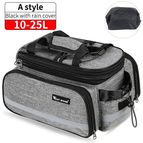 Tapez Un Gris - Sac De Transport De Vélo Étanche, Multifonctionnel Grande Capacité, Sacs De Voyage Avec Housse De Pluie 20-30l, Sac De Vélo De Route Pour Vtt