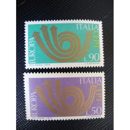 Timbre Italie Yt 1140 - 1141 Séries: Europe (C.E.P.T.) - Posthorn 1973 ( 81005 )