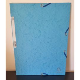 Chemise Cartonnée Avec Élastiques Bleu Clair