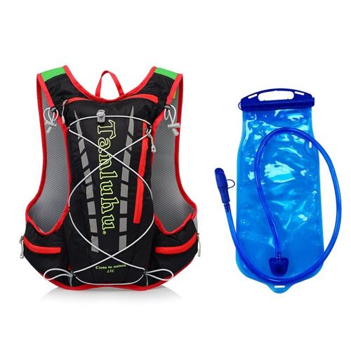 Noir Et Eau 2l - Sac À Dos Imperméable Avec Gilet D'hydratation, Sac À Eau Ultraléger Pour Marathon, Triathlon, Course À Pied Et Escalade