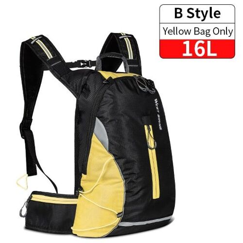 Sac Jaune 16l Seulement - Sac À Dos Portable Imperméable Pour Vélo,Poche D'hydratation Pour Cyclisme, Sport De Plein Air, Escalade