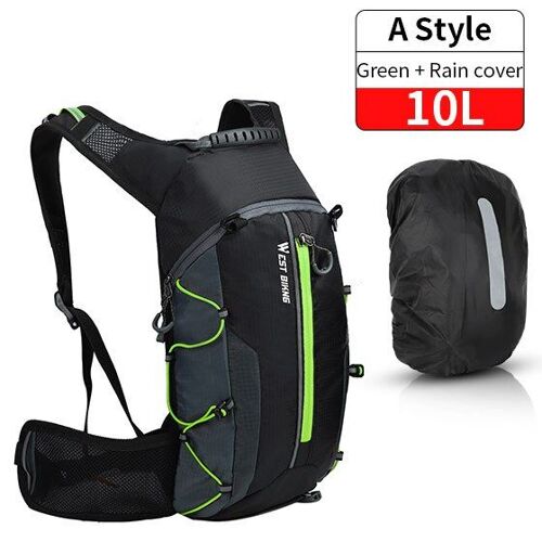 Set De Greenbag 10l - Sac À Dos Portable Ultraléger Et Étanche Pour Vélo,Pochette Pour Randonnée En Plein Air, Escalade, Cyclisme