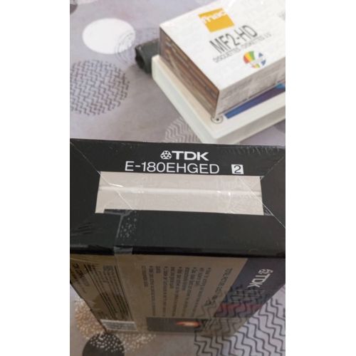 Cassette VHS 180 min .pack de 2 TDK