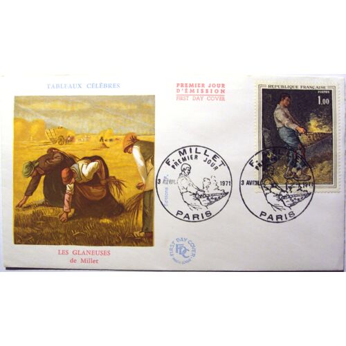 Enveloppe Premier Jour Les Glaneuses De Millet 1971 Paris E96