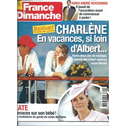 France Dimanche 19/07/2013 André Verchuren, Jenifer, Chantal Goya, Ophélie Winter, Céline Dion, Manitas De Plata, Roberto Galbès, Douchka, Cauet, Brogniart, Reichmann, Audrey Lamy,Mathilde De Belgique