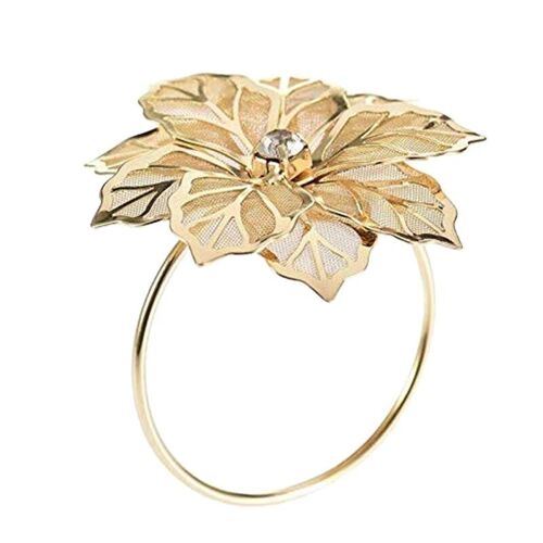 Paquet De 6 Anneaux De Serviette, Anneaux De Serviette En Or Boucles Pour Décorations De Table, Mariage, Dîner, Fête, Décoration De Bricolage