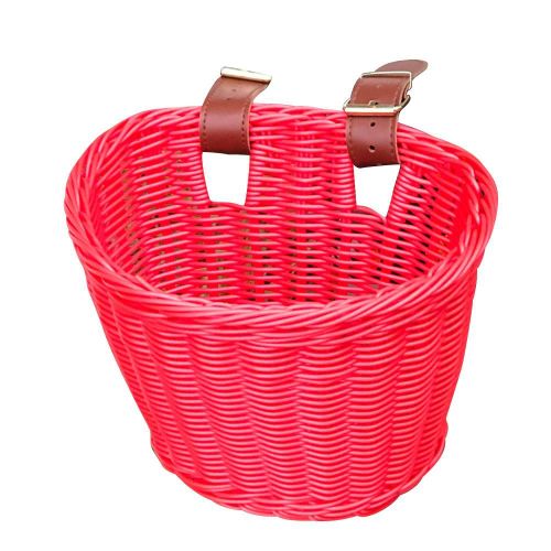Panier De Vélo En Osier Tissé À La Main, Guidon Avant En Rotin Pour Enfants, Pour Garçons Et Filles
