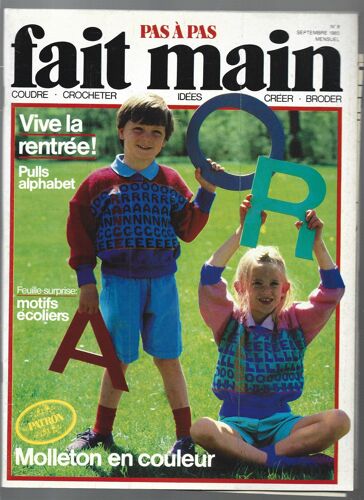 Pas A Pas - Fait Main N°9 Septembre 1985 - Coudre - Crocheter - Idees - Creer -Broder