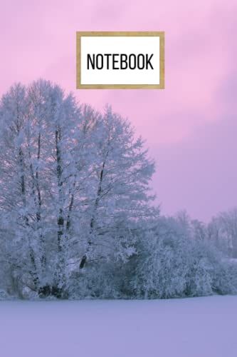 Notebook: College Ruled Notebook Snowy Trees
