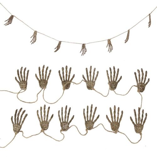 Guirlande décorative suspendue en forme de squelette, 2m, 12 pièces, pour Halloween, banderbricolage maison hantée