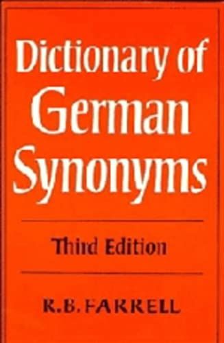 Dictionary Of German Synonyms